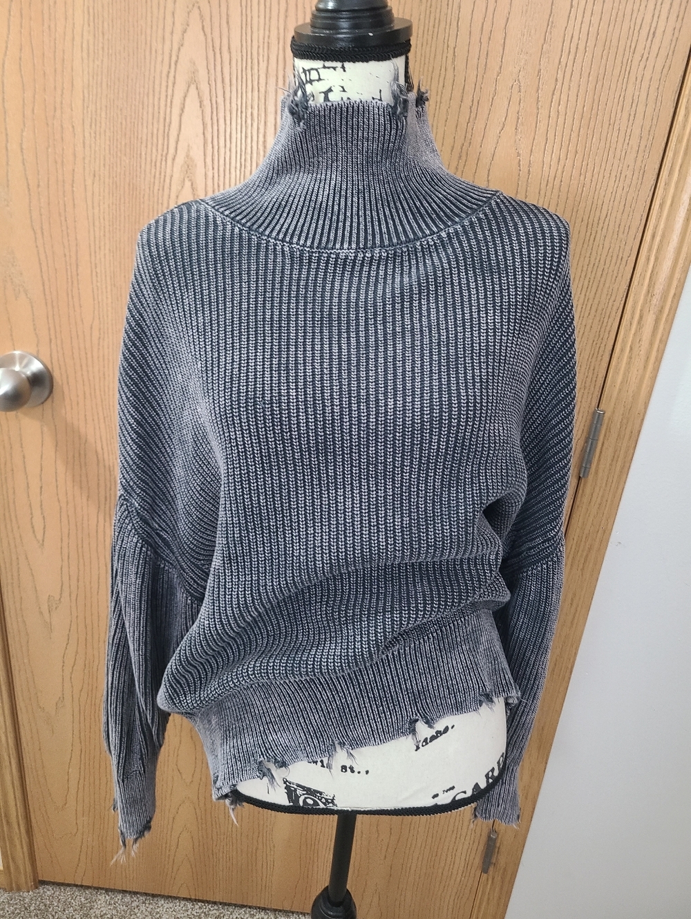 Young Fabulous And Broke Cameron Distressed Oversized Turtleck Sweater